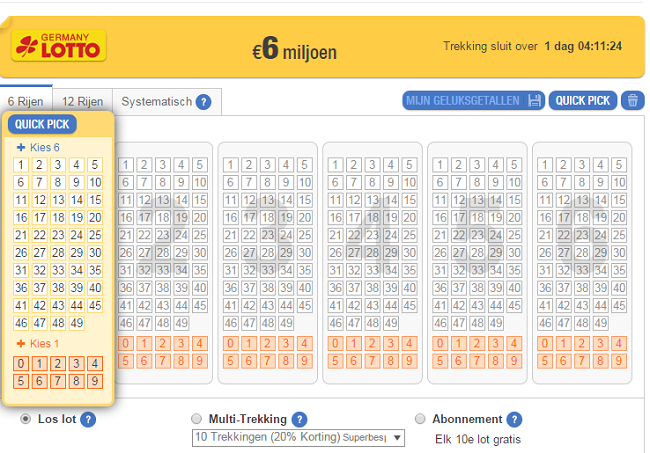 Niemieckie lotto 6 on sale aus 49