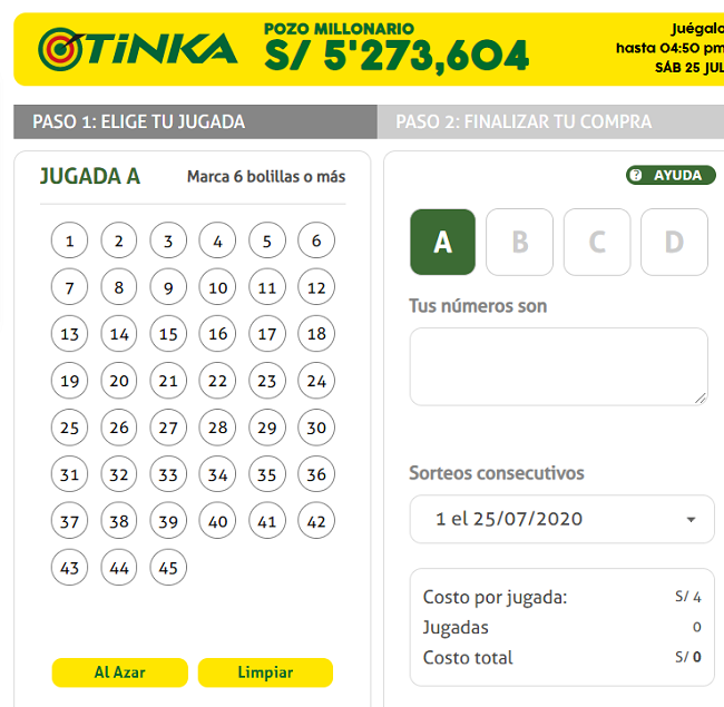 the Peru Tinka Lottery - Loterij.online